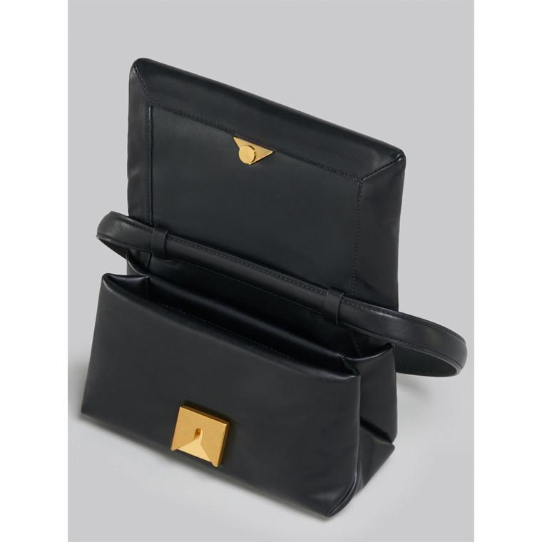 MARNI Small Prisma Bag, Black Calfskin